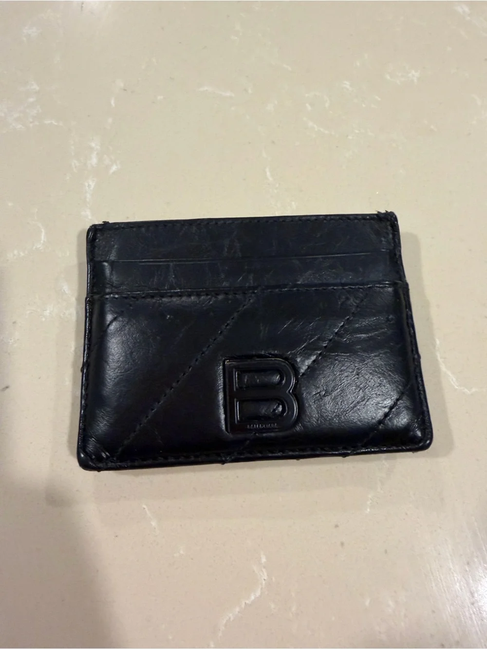 Balenciaga Crush Card Holder Quilted